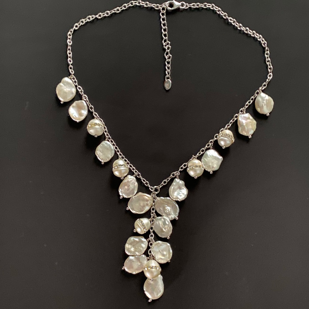 Freshwater 925 Sterling Necklace 148$